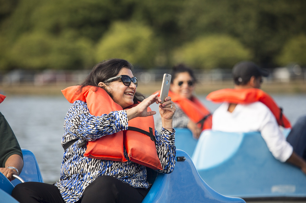 Manik Aggarwal proposes to his girlfriend Nimisha on a paddleboat in the Tidal Basin, Washington, DC, Sunday September 20, 2015.