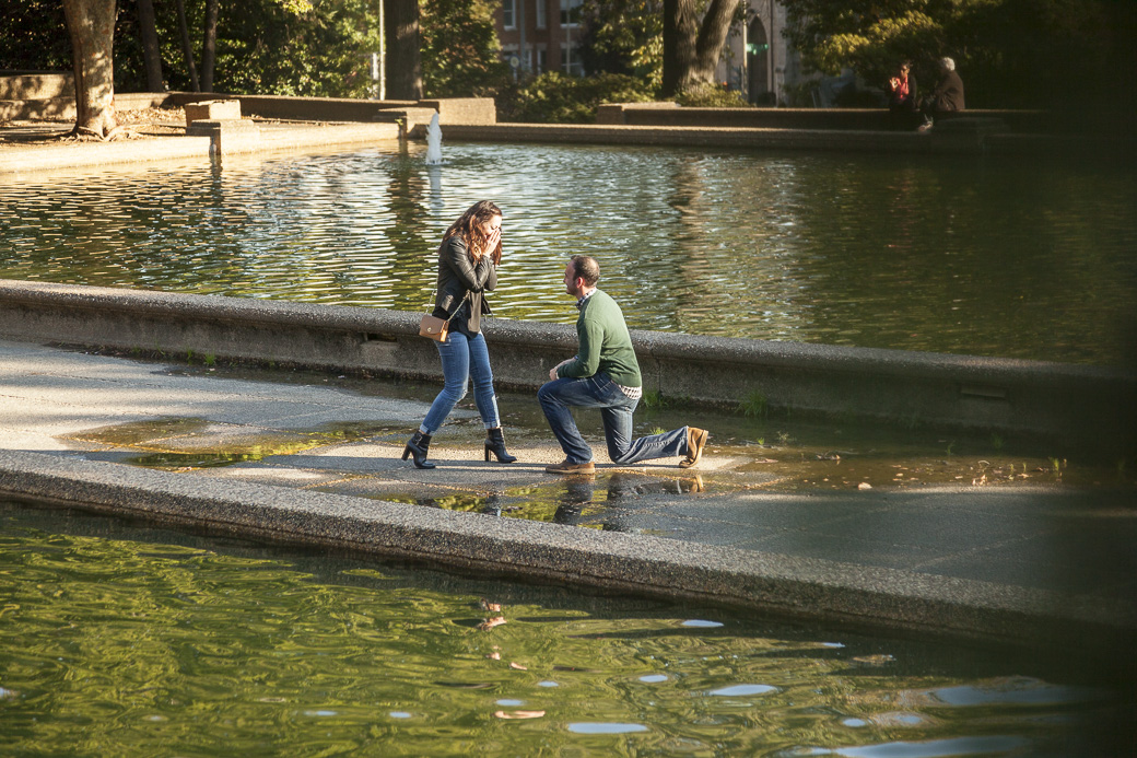 Chris Murphy proposes to Ariana Hasserjian at Meridian Hill Park, Washington, DC, October 15, 2015.