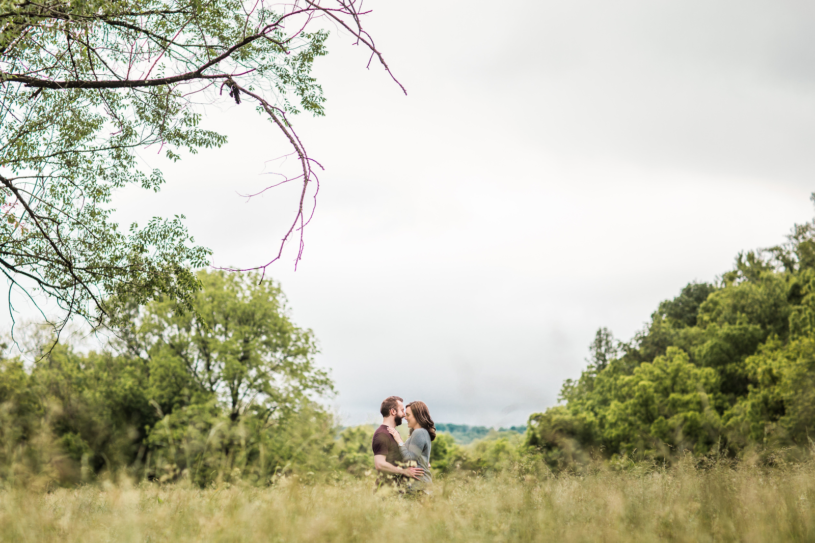 riverside field farm engagement photos