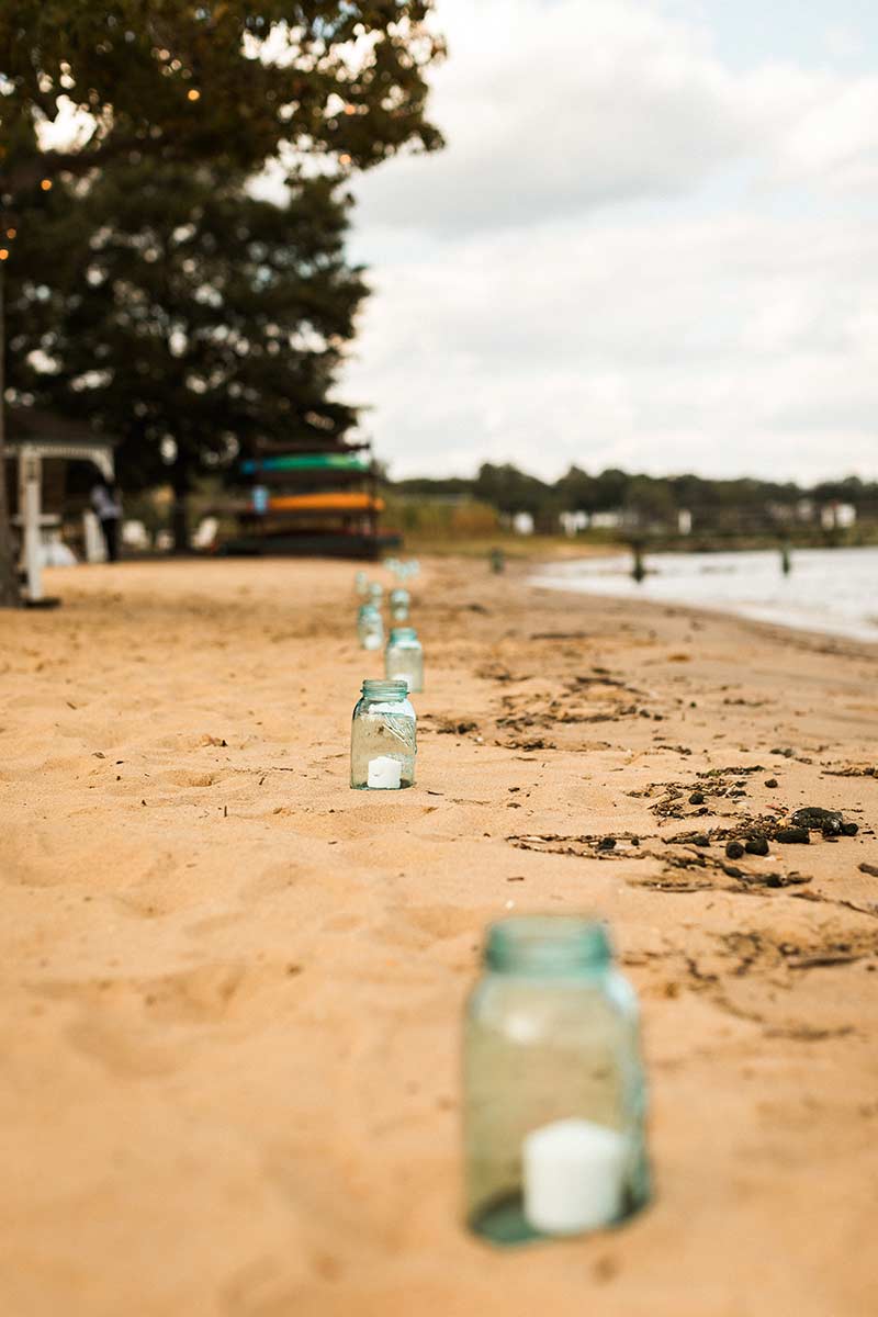 beach wedding details