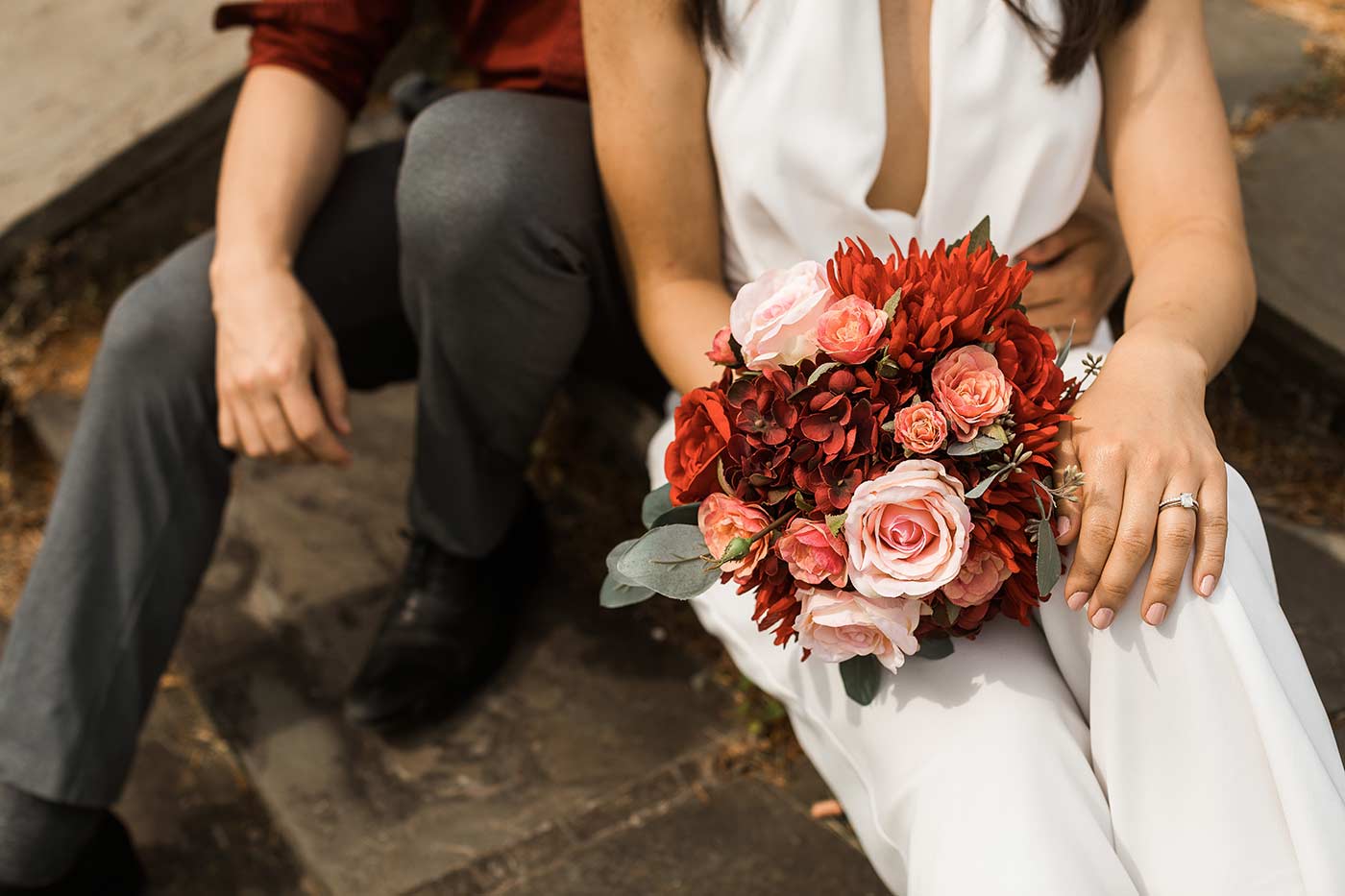 faux flower wedding bouquet