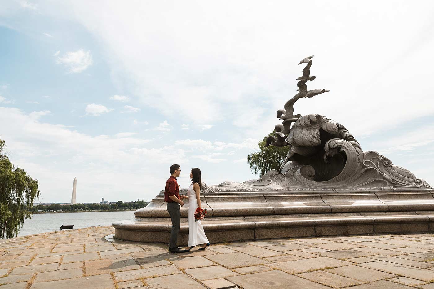 elopement at Navy Merchant Marine Memorial 