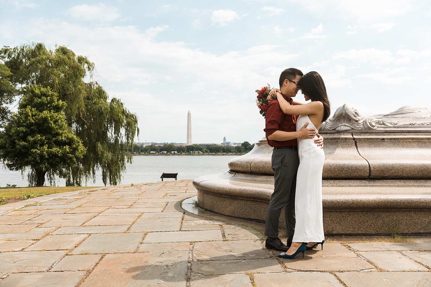 Bride and groom in DC