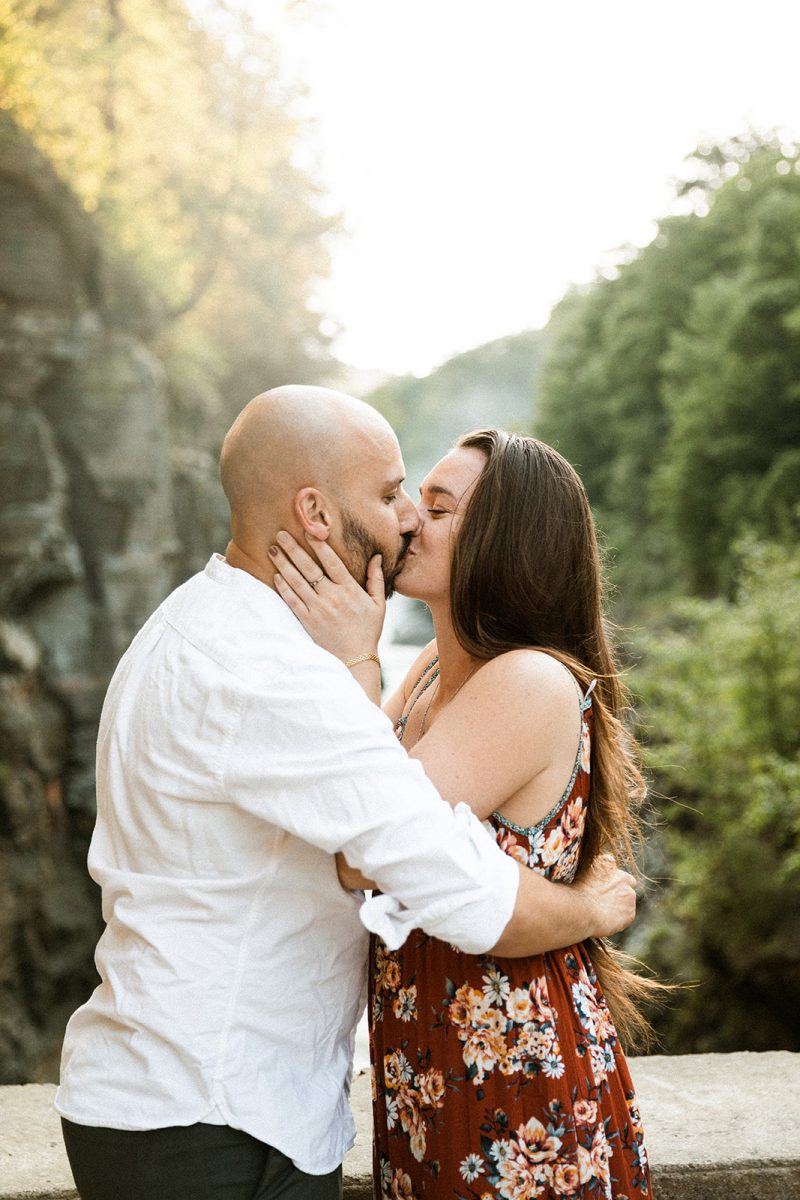 man and woman kissing