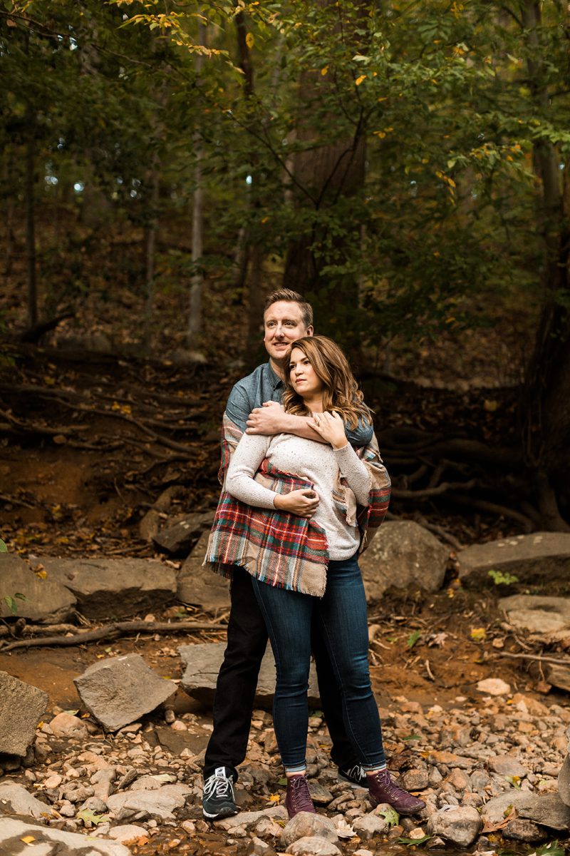 rock creek park fall engagement photos