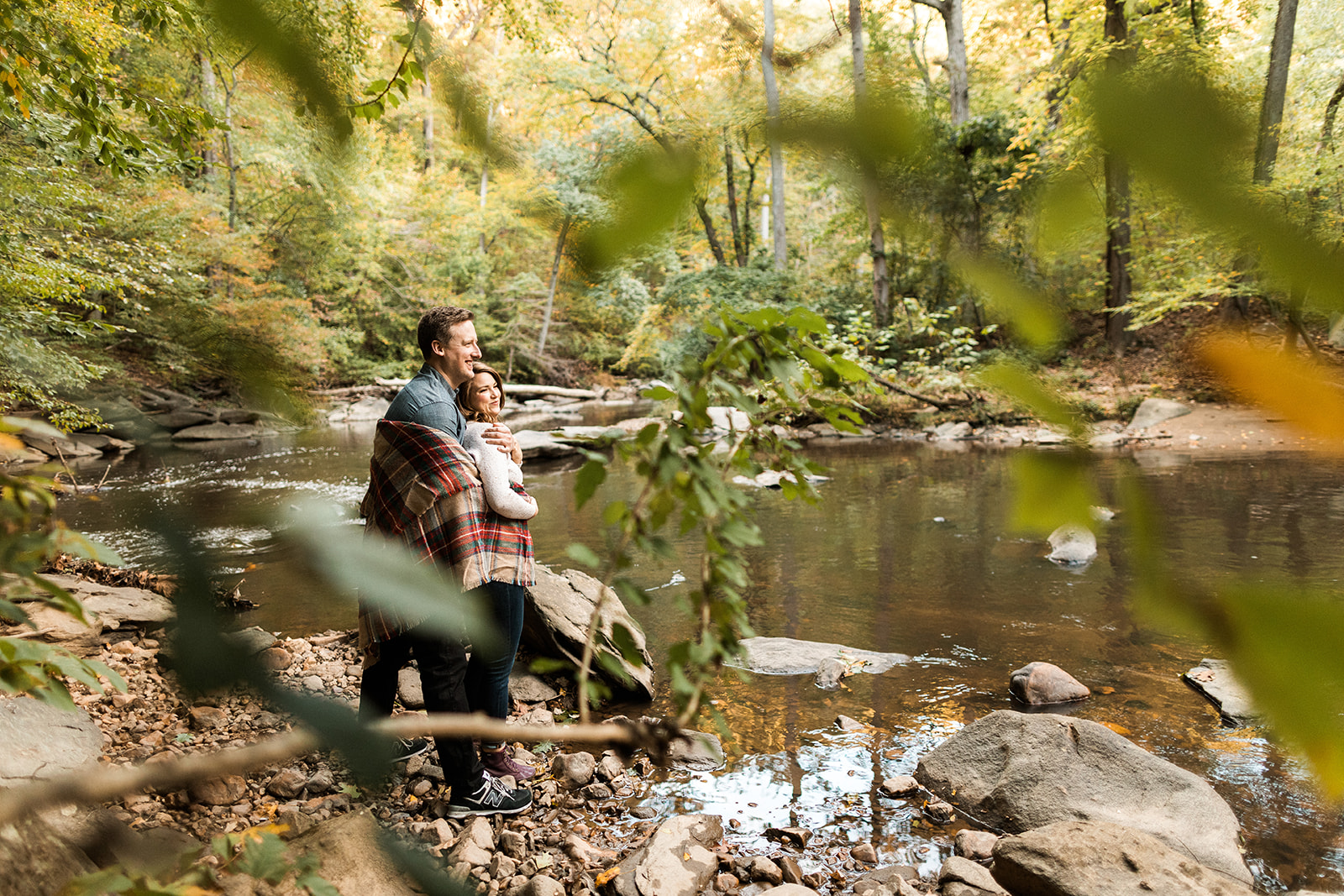 boulder bridge engagement session