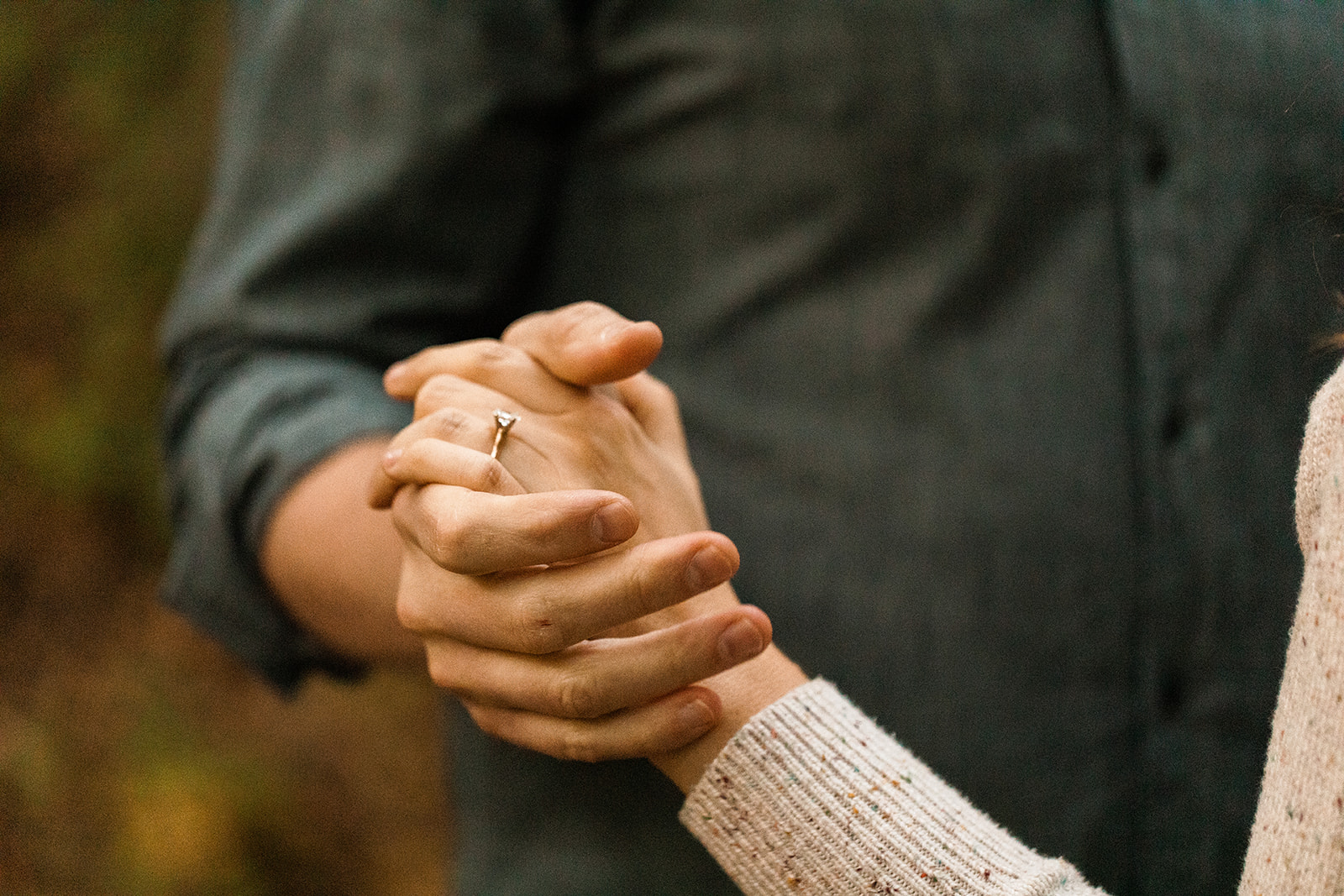 engagement ring close up photo