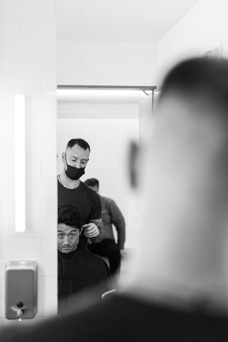 groom wedding day getting ready