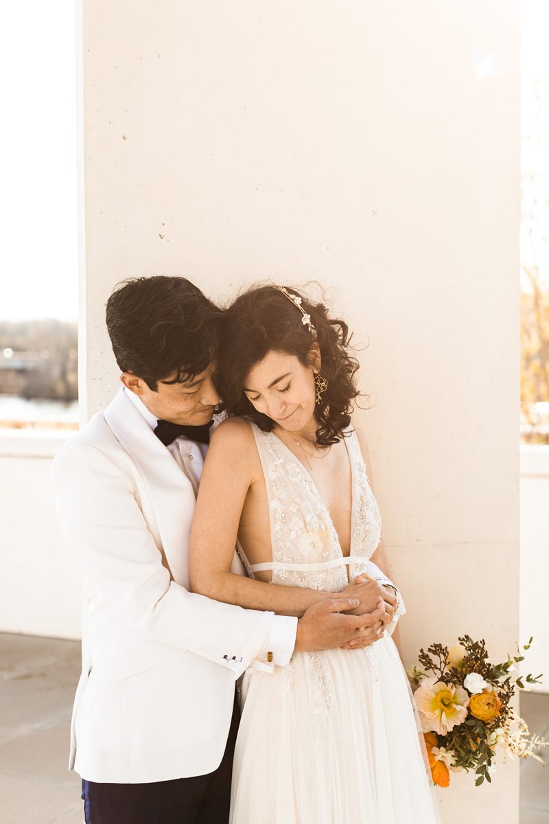 bride and groom wedding portraits