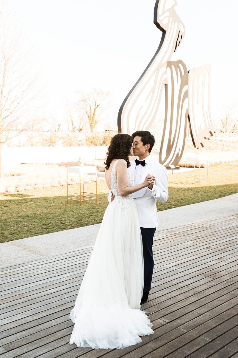bride and groom first dance
