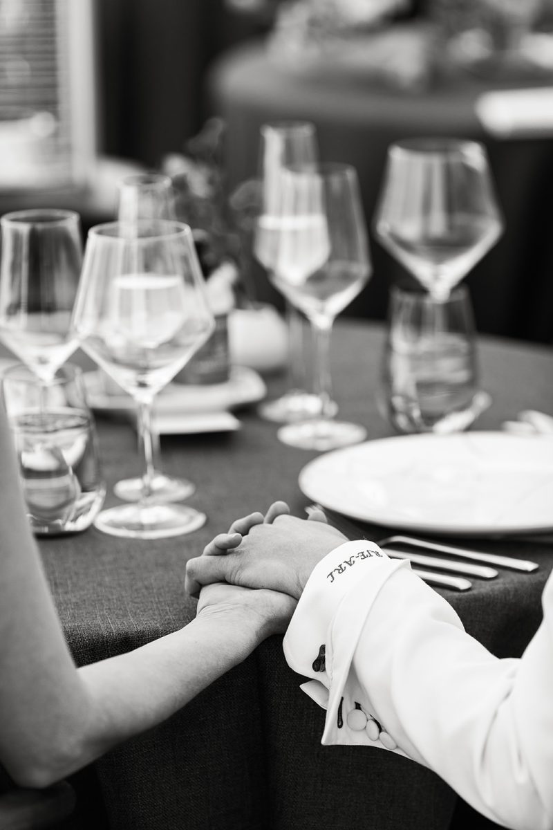 bride and groom hands