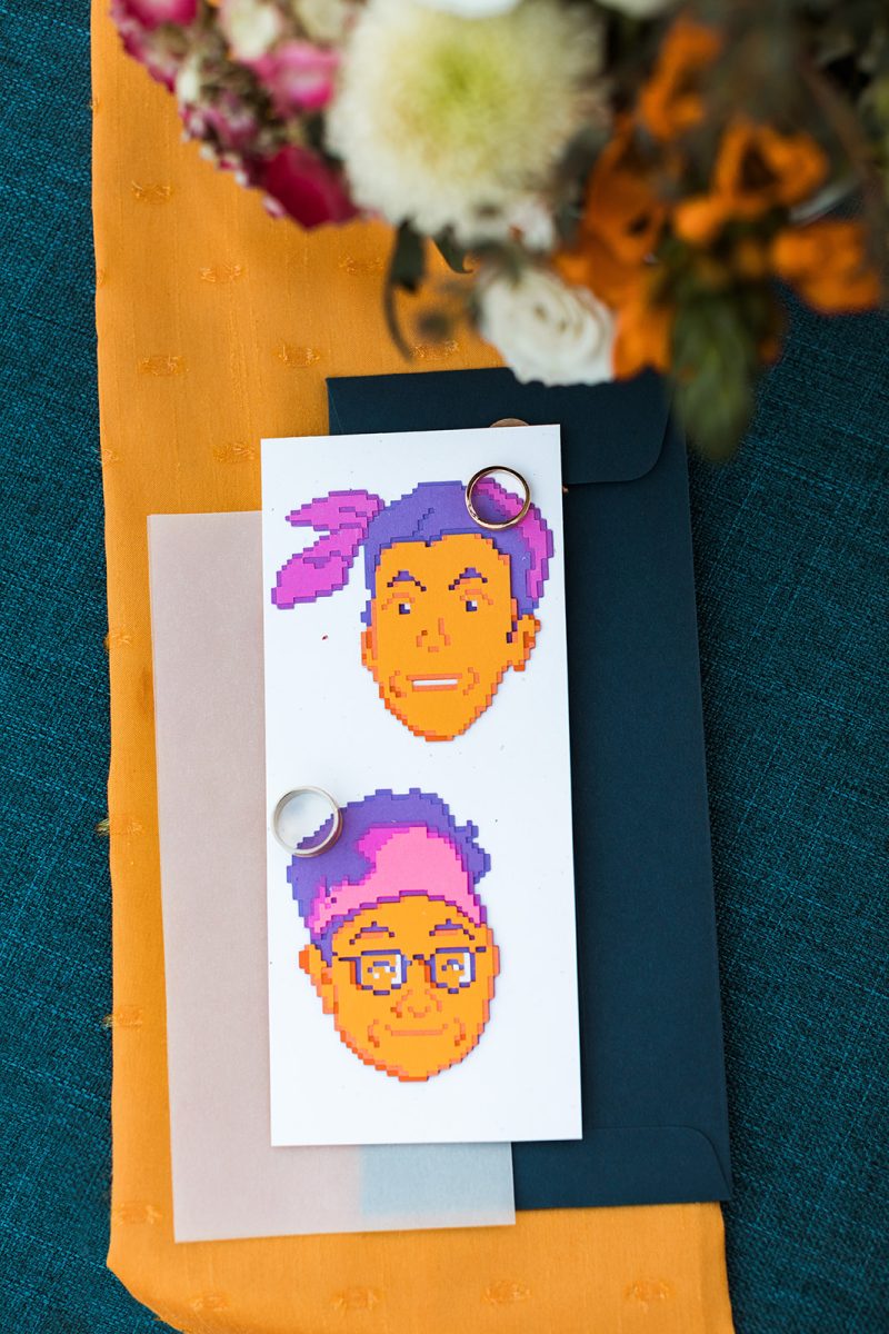 custom wedding stationery video game inspired