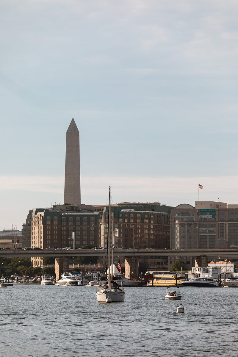 Washington monument in DC as viewed from the Potomac River