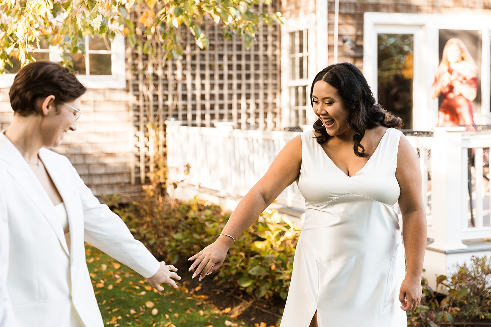 queer wedding first look