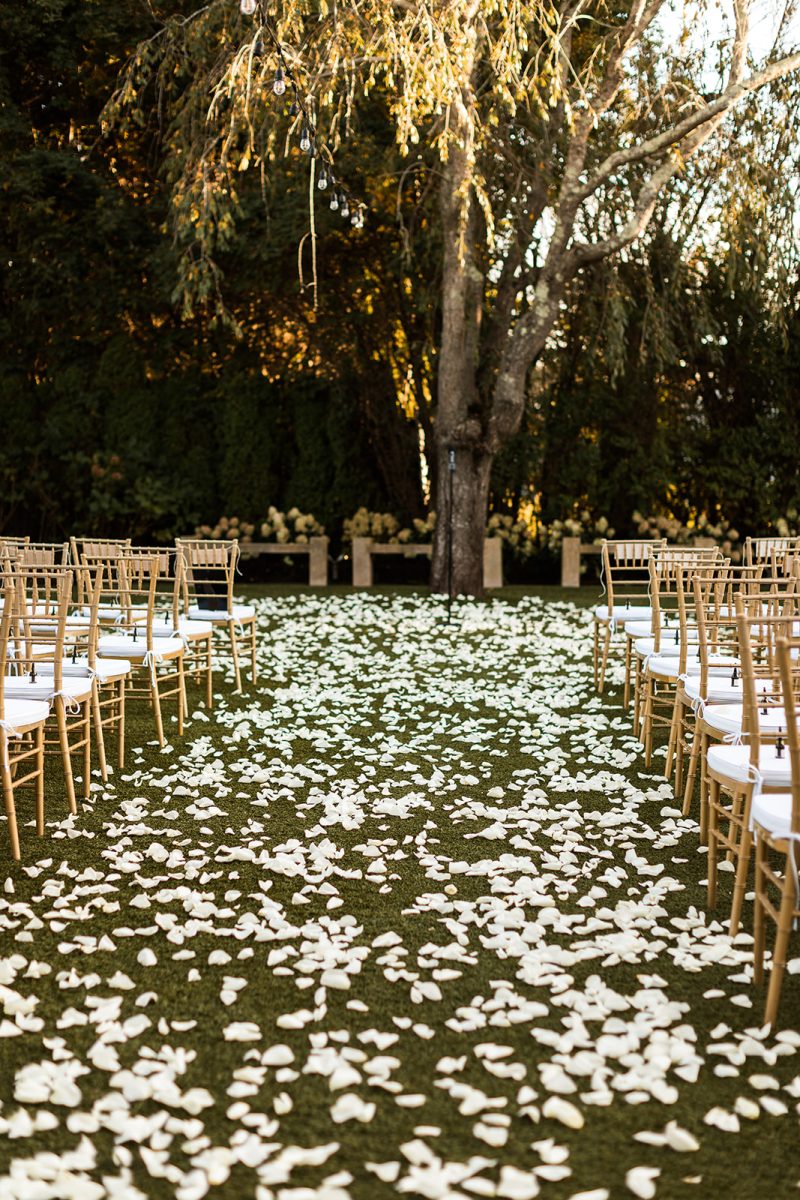 wedding aisle petals