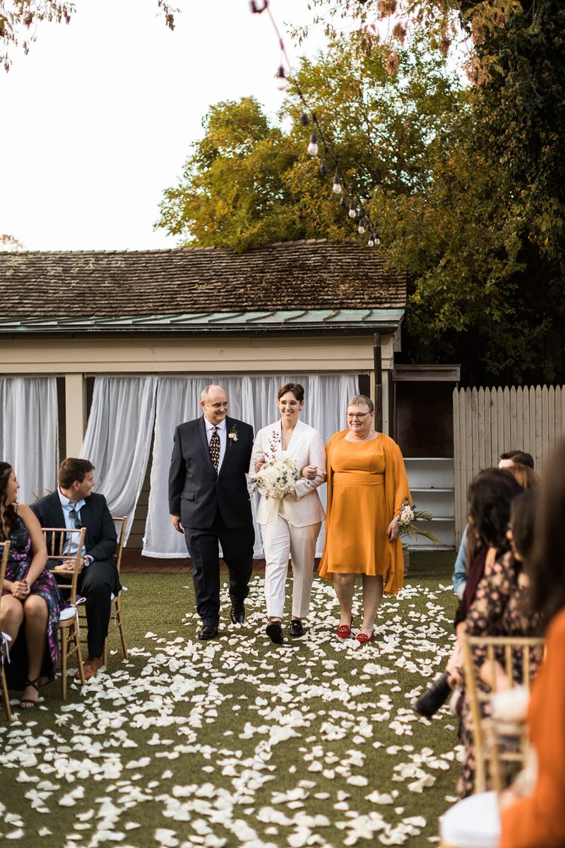 bride walking down aisle