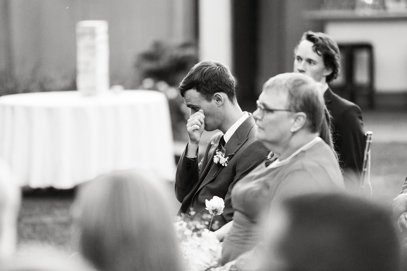 wedding guest crying