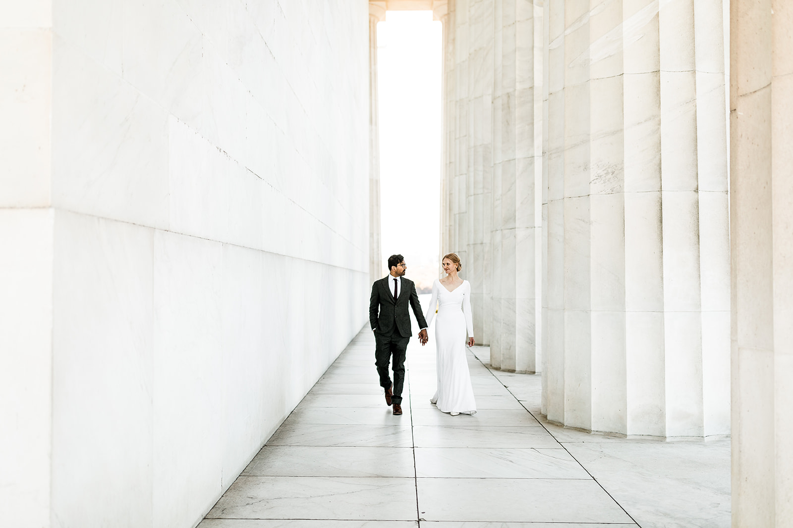 lincoln memorial wedding photos
