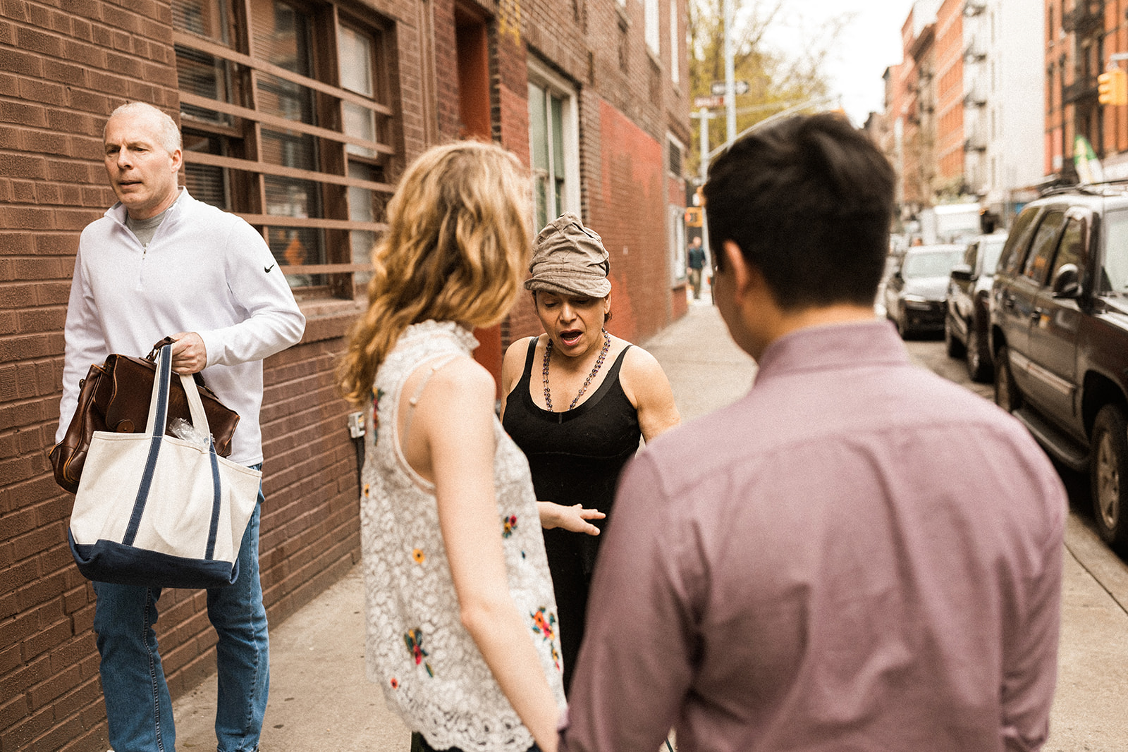 woman showing another woman her engagement ring 
