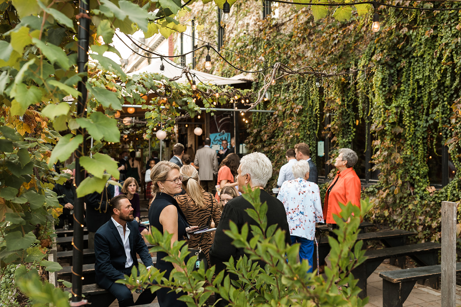 intimate wedding guests at big bear cafe washington dc 