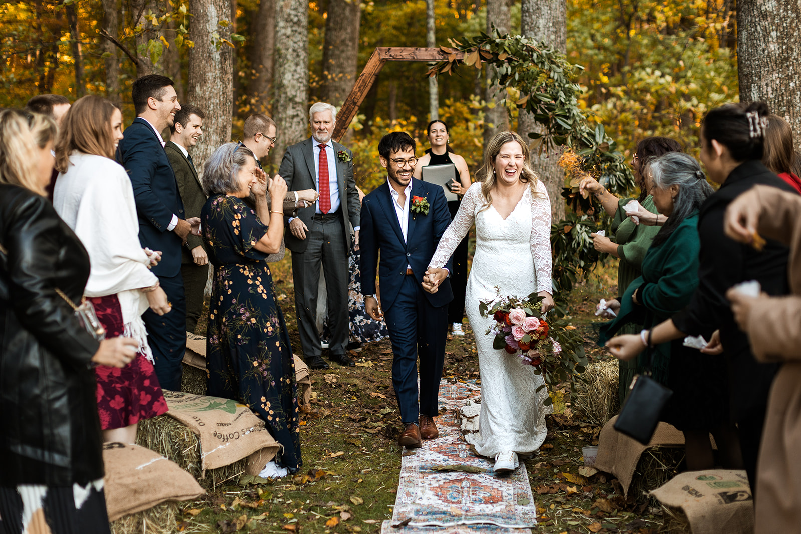 bride and groom ceremony exit