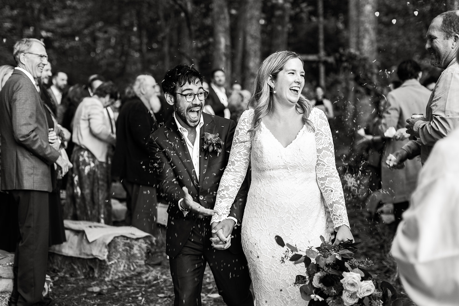 bride and groom ceremony exit