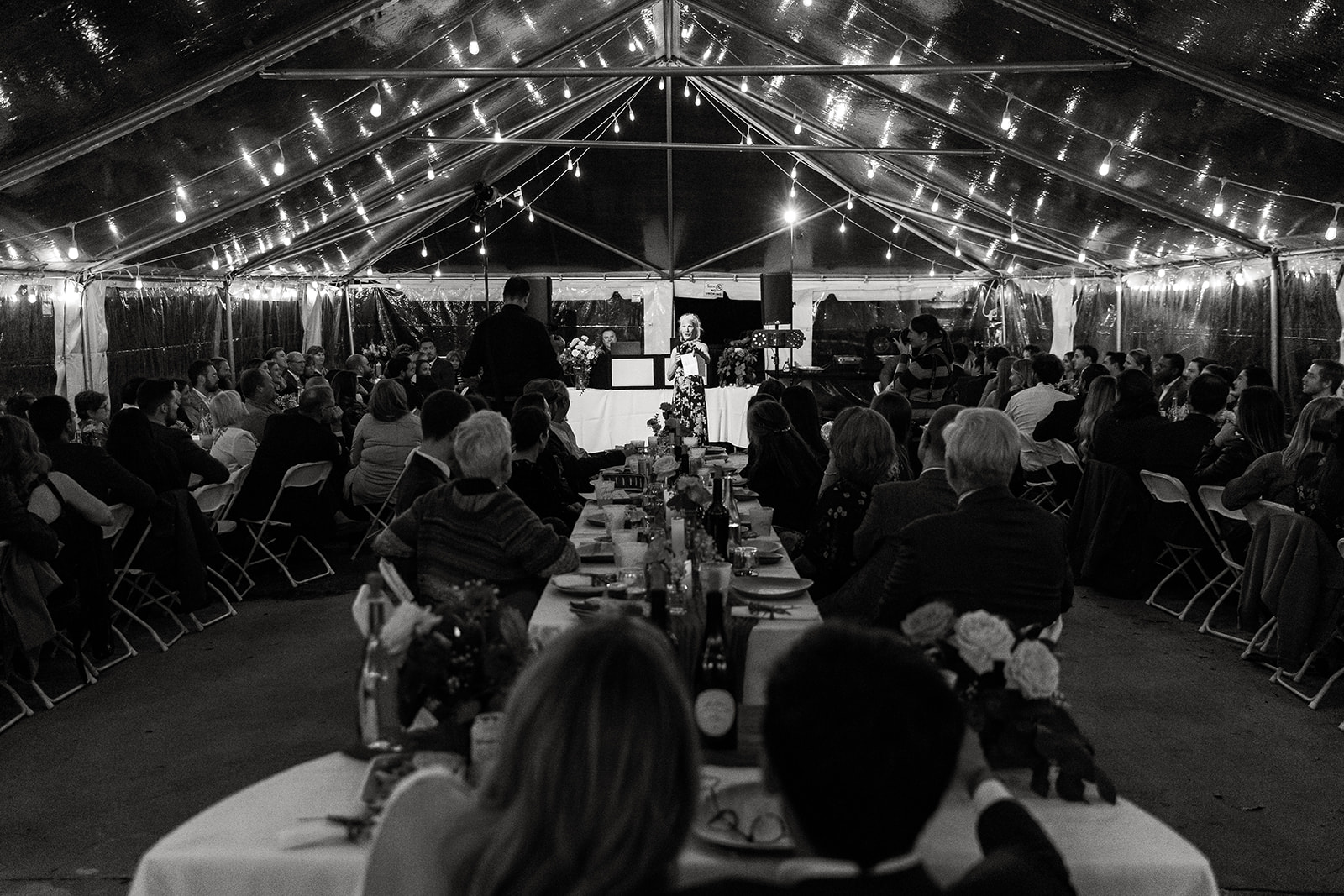 candid wedding reception moments during a backyard wedding in shenandoah