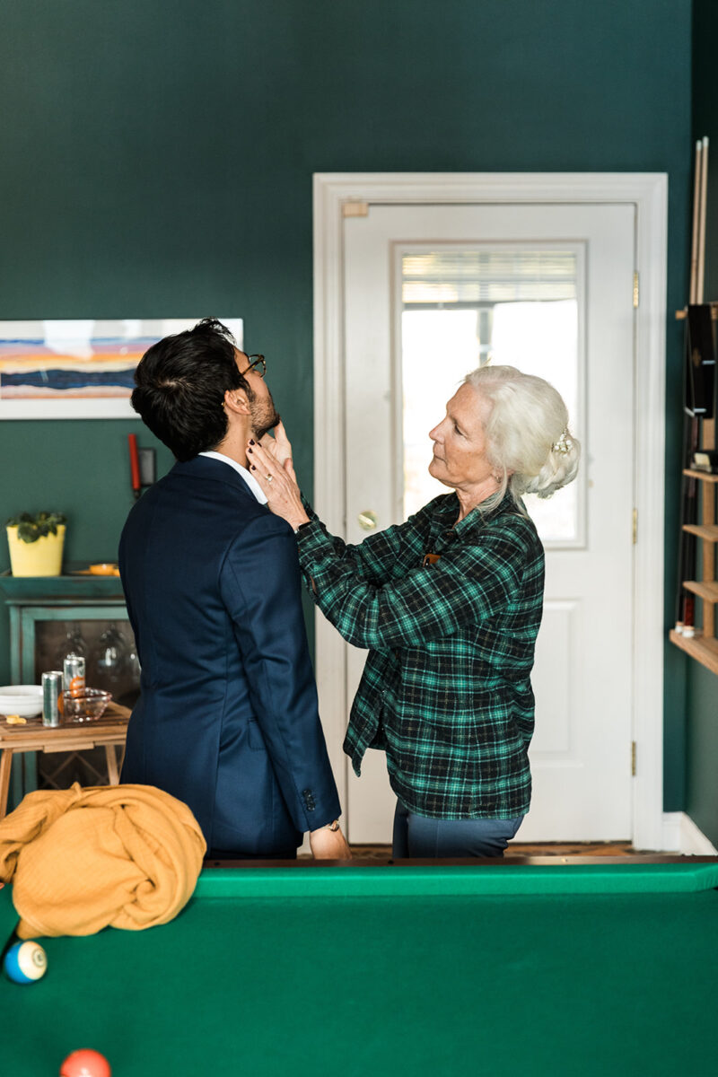groom getting ready