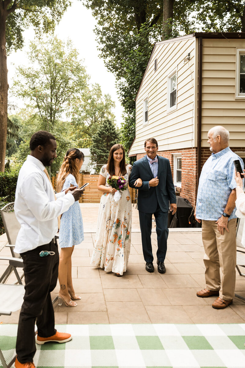 dad walking bride down the aisle